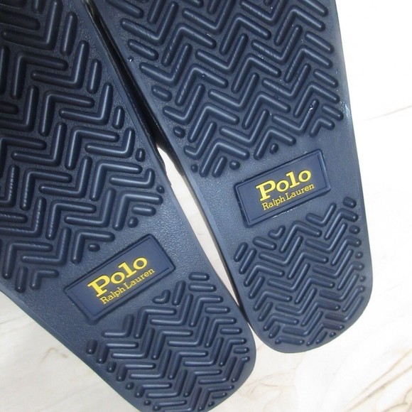 Polo Ralph Lauren BIG POLO BEAR Sandals Navy Blue Pool Slides Mens Size 11 main image 6